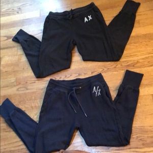 Two Armani exchange sweatpants